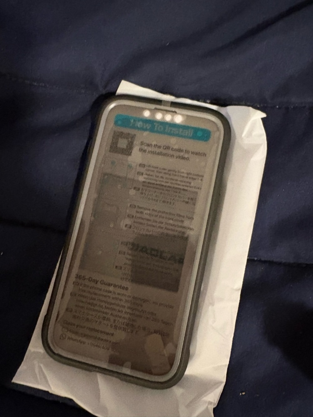 Tempered Glass Screen Protector with Black Frame - Clear